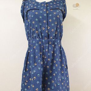 마인드브릿지 여성점프수트 블루 별무늬 민소매 55 쉬폰