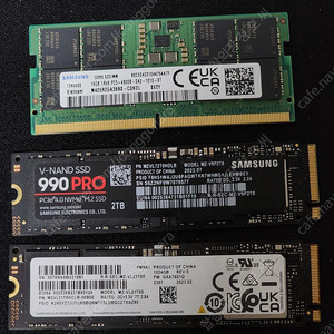 삼성 990 PRO 2TB, PM9A1 1TB, 노트북용 DDR5 4800MHz 16GB
