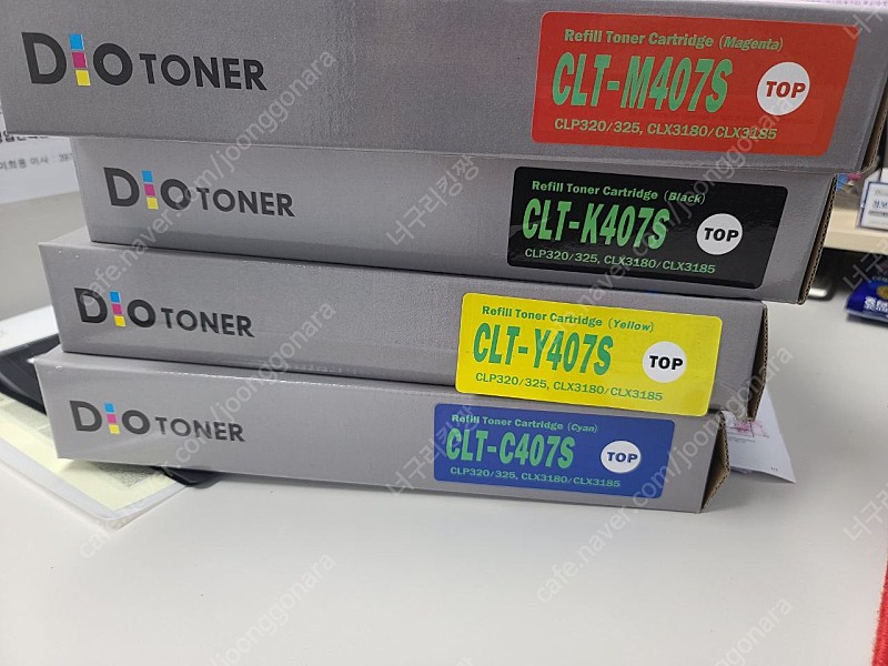 삼성프린터 토너 CLT-K407S, M407S, Y407S, C407S