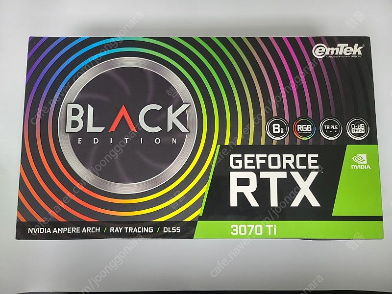 이엠텍 RTX 3070TI 블랙에디션 그래픽카드 판매합니다
