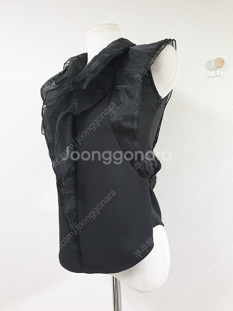 여성블라우스 레이스가득 날개소매 오간자느낌 55 66 ...--1