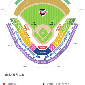 6월 28일 기아타이거즈vs키움히어로즈 중앙테이블석 2인석