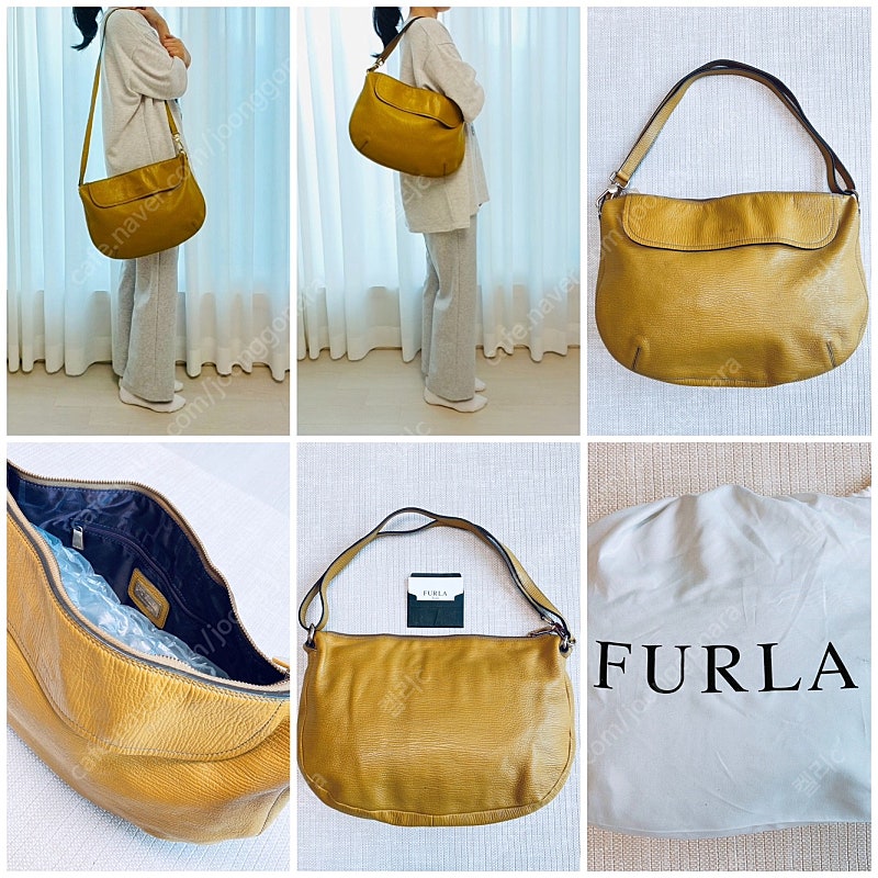 정품) Furla 훌라 반달 레더 숄더호보백 크로스백 55,000원(택배비포함)