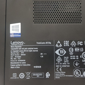 레노버 LENOVO ThinkCentre M720q 미니PC 9세대i5 램8G SSD120G HDD500G 윈도우10 저렴히 팝니다