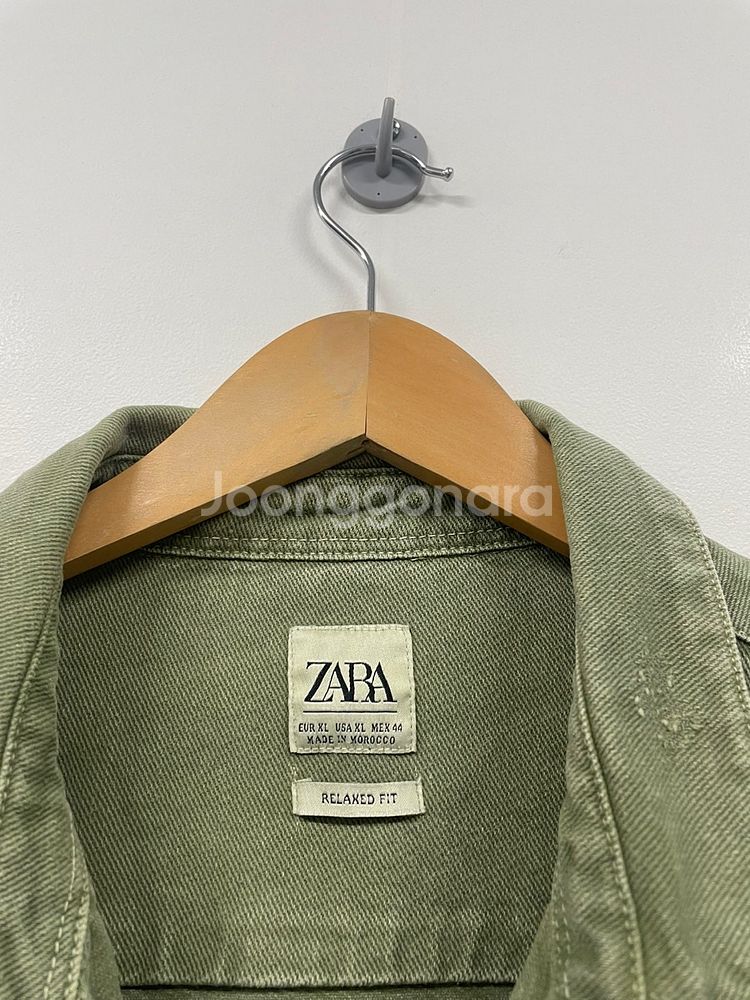 105,34)ZARA 자라 빈티지 워시드 데님 셔츠 자...--1