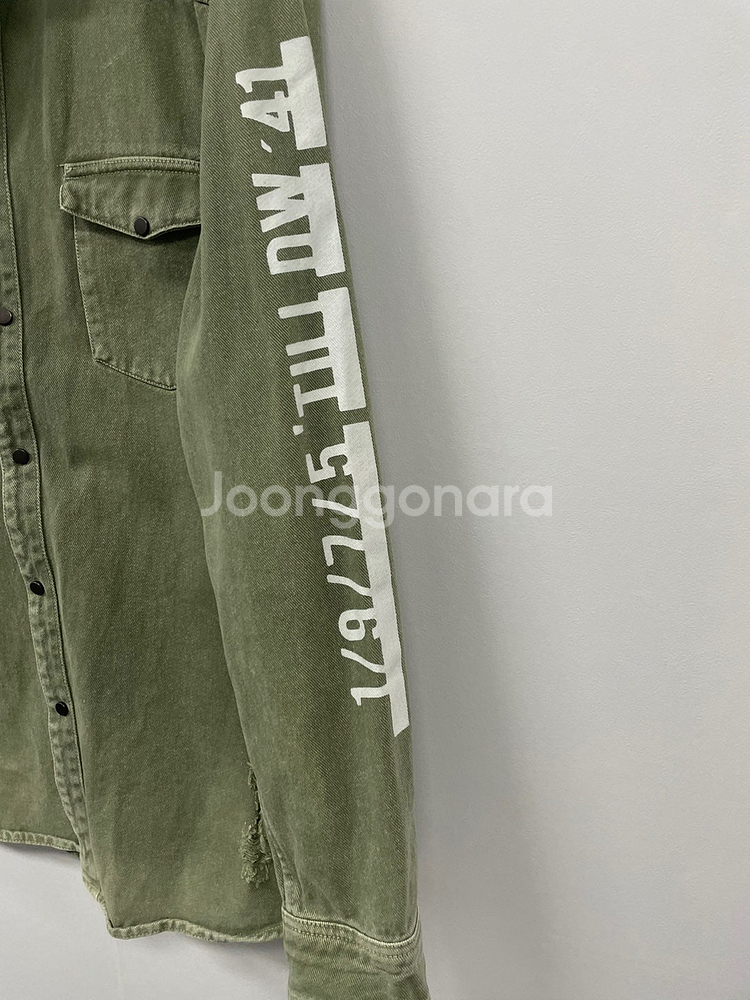 105,34)ZARA 자라 빈티지 워시드 데님 셔츠 자...--5