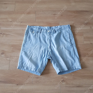 폴로 랄프로렌 polo. chambray vintage short pants. 샴브레이 빈티지워싱 숏팬츠. 탭34(실 34-35사이즈).