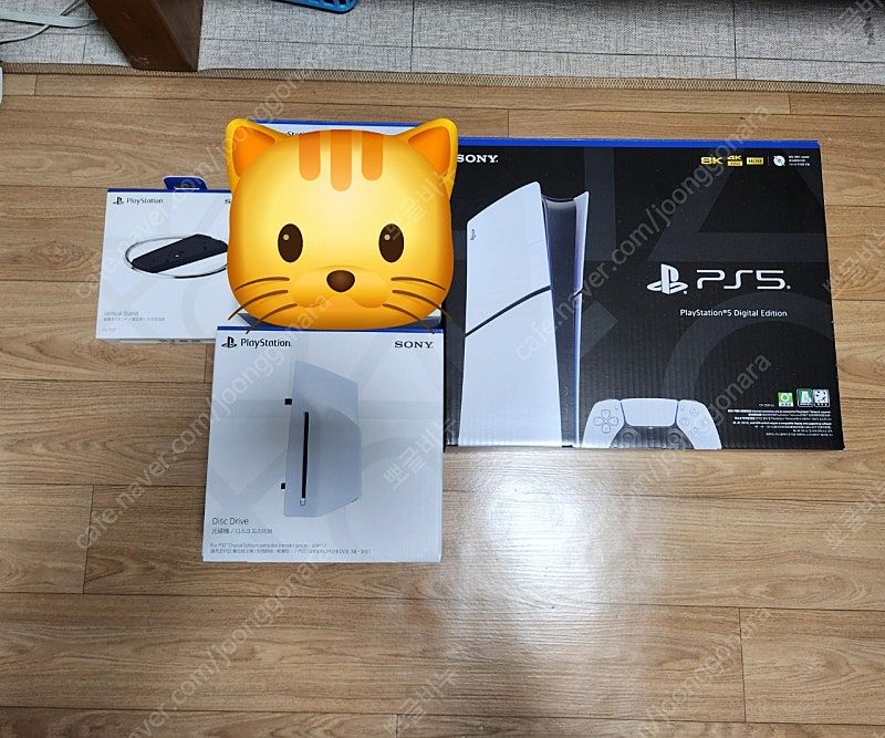 PS5슬림 신형 디지털+디스크드라이브+받침대 등--2