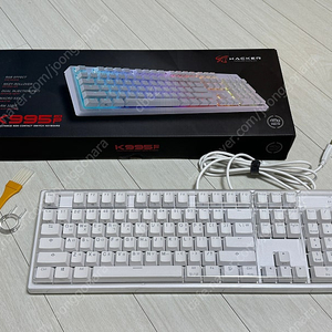 앱코 무접점 키보드 K995P V3 RGB PBT 45g , 화이트