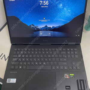 HP 오멘 omen 16-n0075AX ryzen7 6800,rtx 3070 노트북