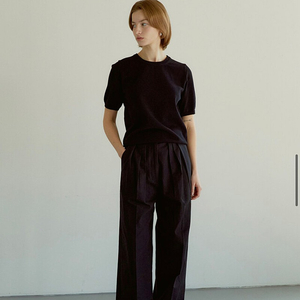 플랫80 Pleats Tailored Pants (Black)