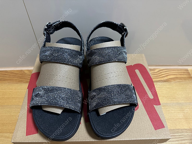 FITFLOP 핏플랍 루루 글리터 백 스트랩 샌들 - 올블랙, (225-230mm)