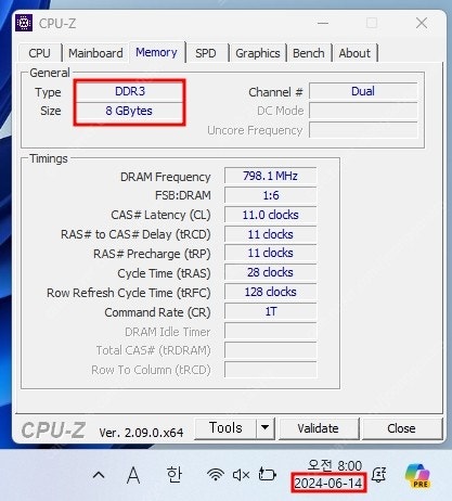 [노트북 메모리] DDR3 8GB(4GBx2개), 2개 합하여 1만원에 판매합니다.