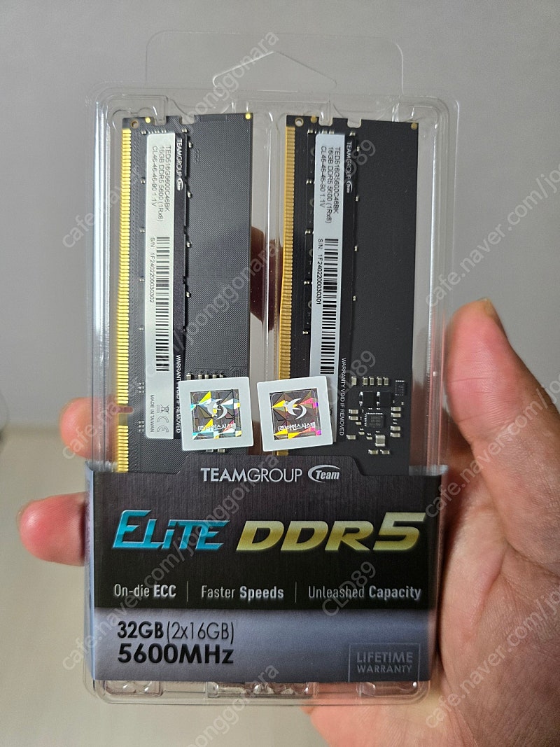 미개봉 팀그룹 DDR5 5600 CL46 16기가 2장 세트