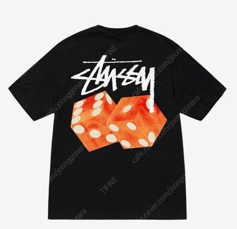 STUSSY 스투시 다이스 주사위 반팔 블랙태