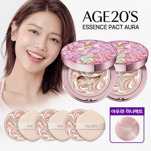 최신상 에이지투웨니스 AGE20S 에센스 커버 팩트 아우라 에디션 본품 2개+리필 3개+미니팩트 1개 무료배송