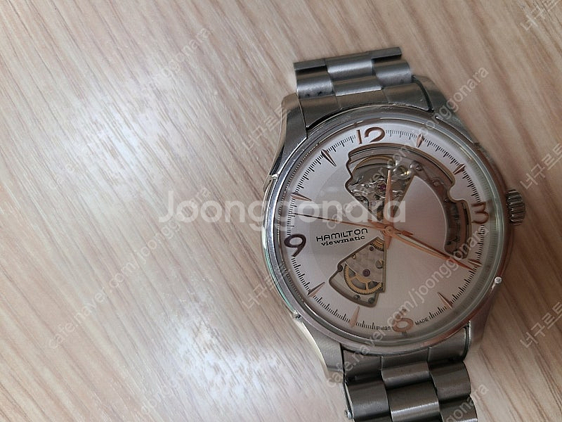 해밀턴 재즈마스터 오픈하트 흰판 40mm 가죽, 메탈 ...--3