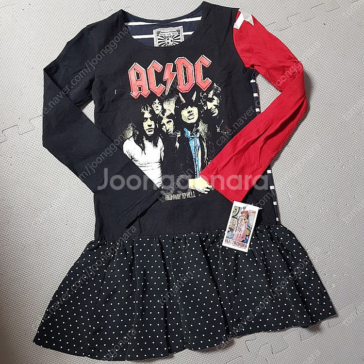 캐나다에서 구입한 ACDC 락스타 원피스 7~8세용 새...--0