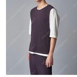 옴므 플리세 - 베스트 HOMME PLISSE ISSEY MIYAKE Round-Neck Vest - Burnt Brown