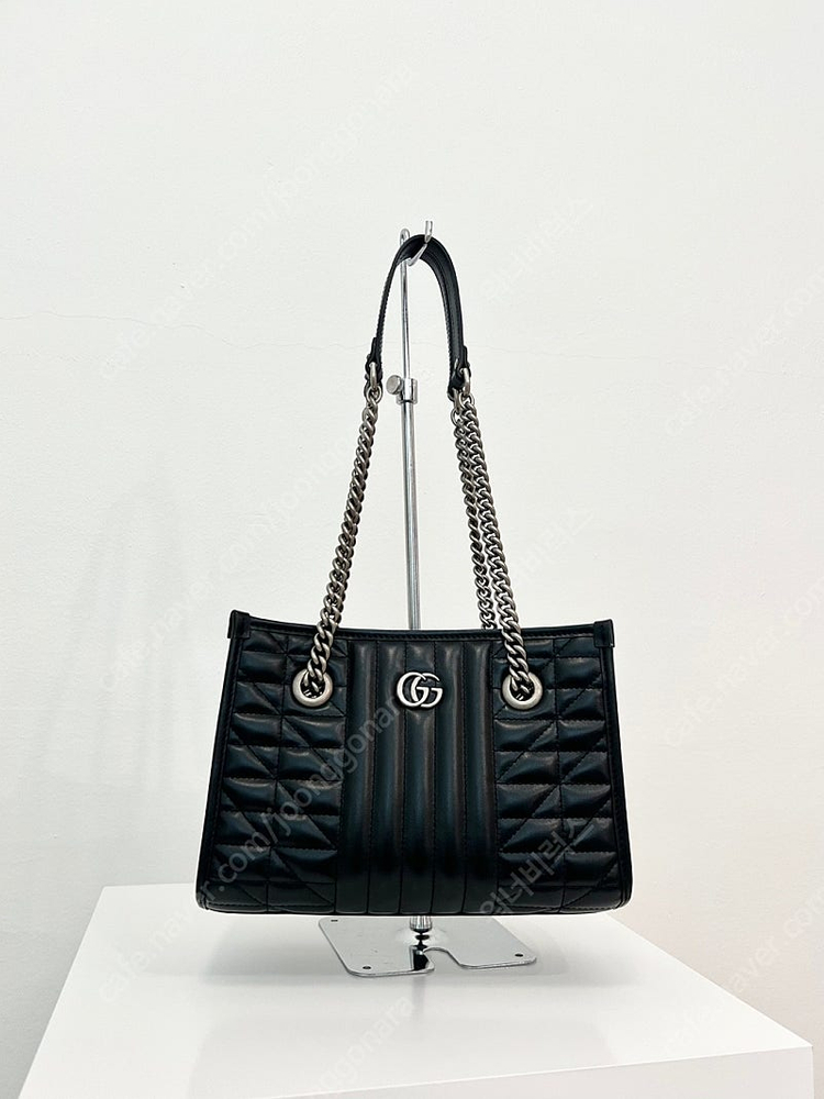 구찌 GG 마몽 스몰 토트백 블랙 이미지