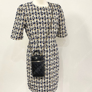 샤넬 램스킨 코스메틱 체인 베니티 크로스백