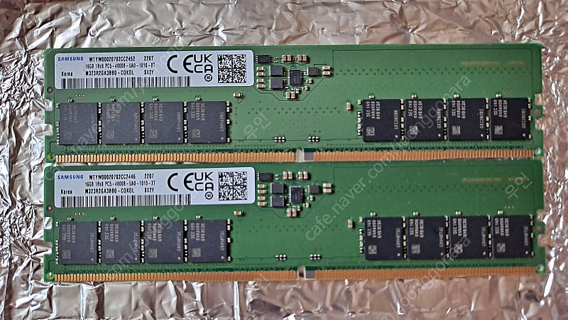 삼성 DDR5 4800 16GB x2 택포 8에 팝니다.