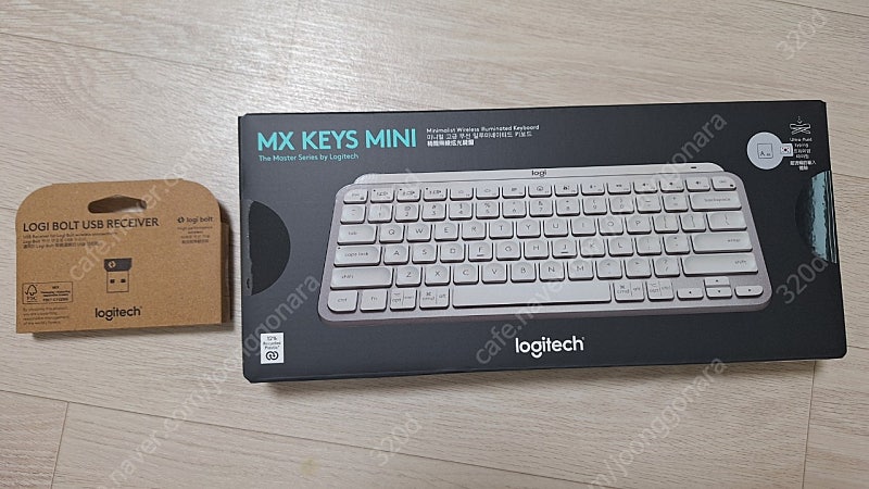 로지텍코리아 MX KEYS MINI 무선 블루투스 키보드 페일그레이 미개봉(로지볼트리시버포함)