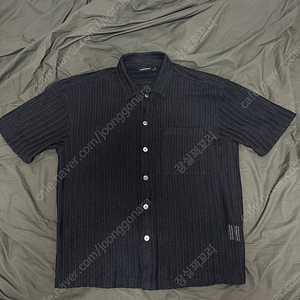 해칭룸 Box Shirt Crochet Jacquard Stripe Black 3사이즈 판매