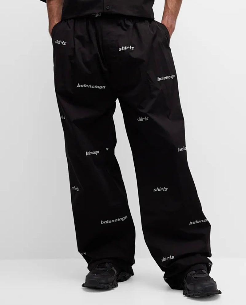 발렌시아가 로고 팬츠 블랙 BALENCIAGA logo pants black 정품 파자마 에르메스 톰포드 루이비통 프라다 디올 몽클레어 셀린느 구찌 톰브라운 마르지엘라 버버리