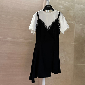 알렉산더 맥퀸 원피스 드레스 Alexander Mcqueen dress white black 정품 구찌 프라다 샤넬 루이비통 셀린느 에르메스 디올 몽클레어 미우미우 펜디 알렉산더왕