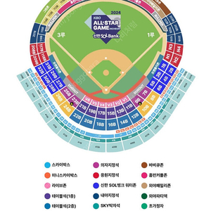 7/6 7월 6일 토 KBO 올스타전 KBO 3루 응원지정석 응지석 내야지정석 연석 양도 기아 한화 엘지