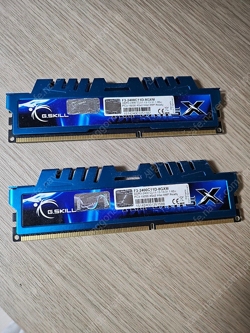 지스킬 DDR3 F3-2400C11D-8GXM 19200 메모리 4GB 2개 팝니다