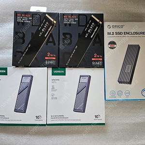 WD BLACK SN770 M.2 NVMe 2TB SSD 2개 총 4TB+오리코 NVME 외장 SSD 최고급 알루미늄 케이스 미개봉 새제품 영상작업이 켄슬되서 판매합니다 다른물