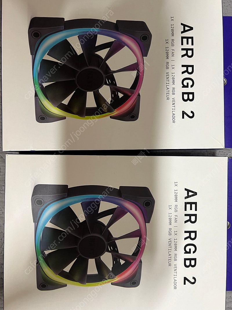 nzxt aer rgb 2 120미리 화이트 2개 미개봉 새상품