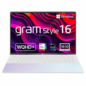 [미개봉]LG전자 그램 스타일 오로라 화이트 16 코어i5 • 512GB • 16GB • WIN11 Home