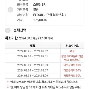 부산 흠뻑쇼 8/10 SR 가구역 1000번대 2연석