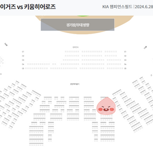 6월 28일 기아vs키움 중앙테이블석 2인