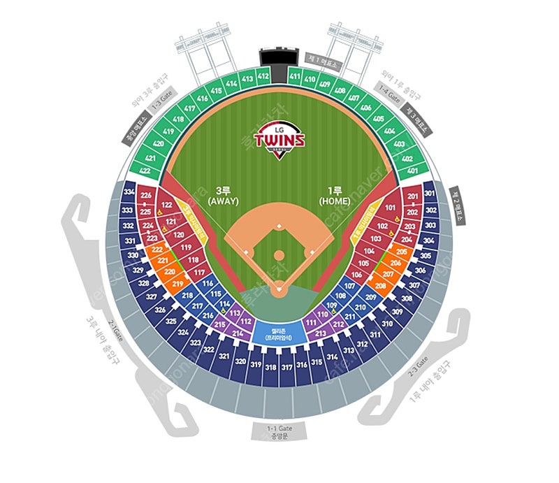 7월 4일 두산베어스 vs 롯데자이언츠 1루 오렌지석 통로 4연석