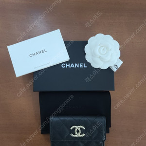 [CHANEL] 샤넬 캐비어 카드지갑 (실 + 블랙 + 캐비어) / AP3978 B16267 94305