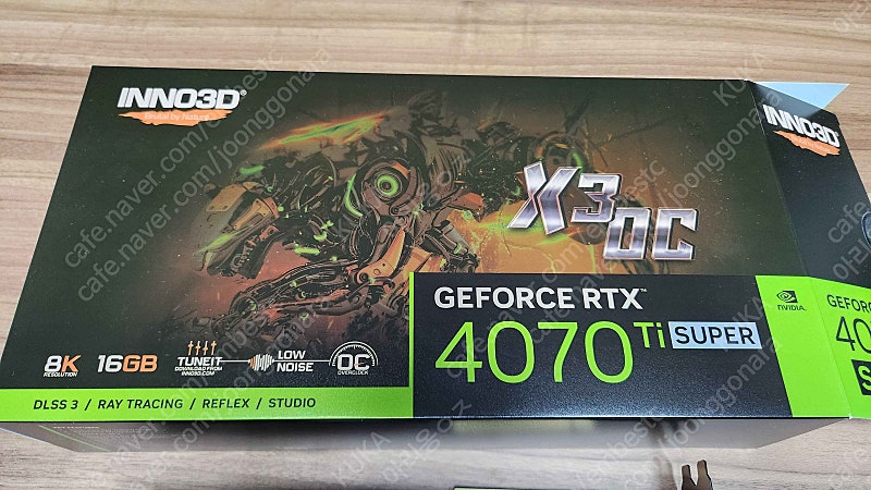 INNO3D 지포스 RTX 4070 Ti SUPER D6X 16GB X3 OC 그래픽 카드 팝니다