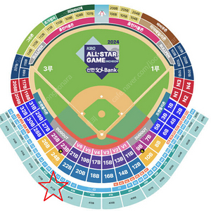 [쿨거할인]kbo 올스타전 4층 중앙석 통로 4연석팝니다