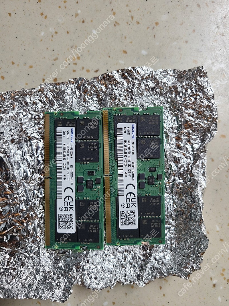 노트북 삼성 ddr5 32gb 2개 팝니다