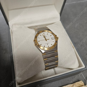 오메가 컨스틸레이션 하프바 18K 콤비 흰판 시계 판매