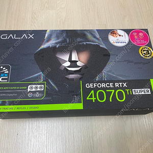 갤럭시 GALAX 지포스 RTX 4070 Ti SUPER EX GAMER BLACK OC D6X 16GB 미개봉 팝니다