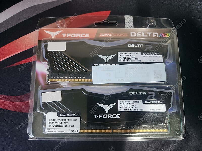 Teamgroup T-FORCE DDR4-3600 CL18 Delta RGB 32GB(16GBx2)