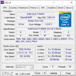 데스크 탑 i7 5960X / ASUS X99-A / DDR4 32GB / GTX 1060 3GB