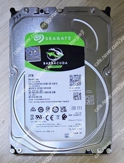 시게이트 2TB HDD / 900시간 사용