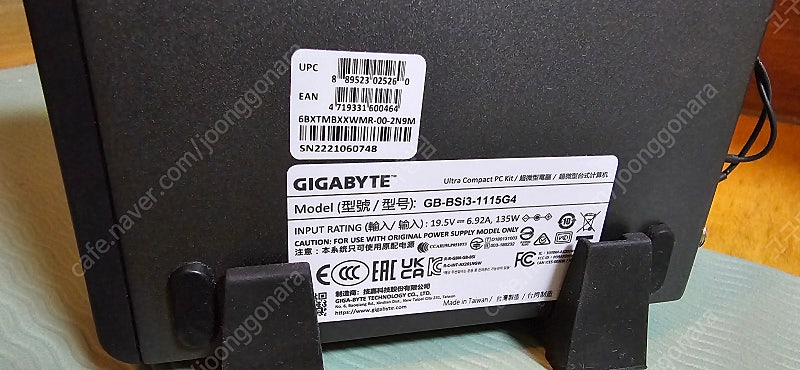 GIGABYTE BRIX Pro GB-BSi3-1115G4 :: 베어본, 미니pc, 소형pc :: i3-1115G4 (3.0GHz) :: ram 16gb :: wifi, 블루투스,