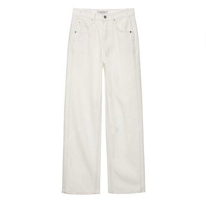 루에브르 White Wide Denim Pants SJ3ML245-01