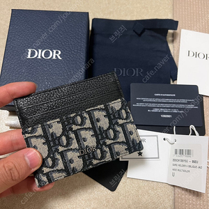 [정품 풀구성] 디올 Dior 오블리크 6cc 블랙 베이지 카드지갑